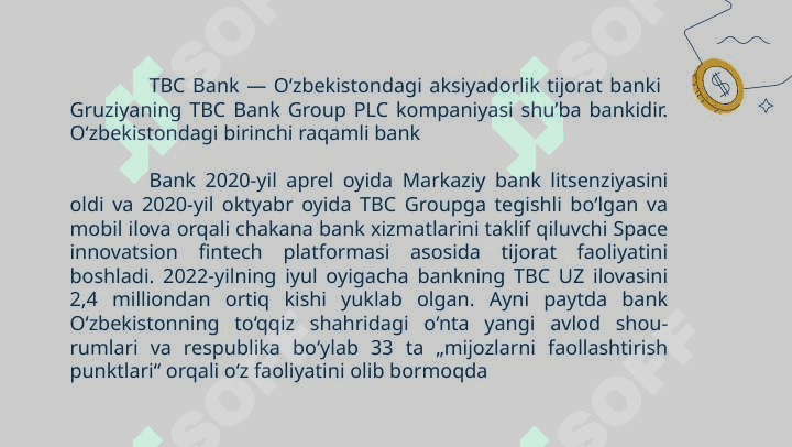 TBC bankining asosiy ko`rsatkichlari 3