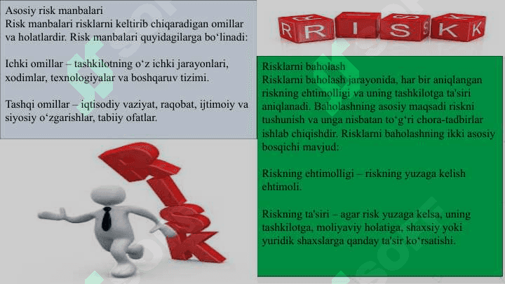 Riskni boshqarish jarayoni 5