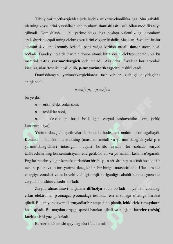 Yarimo‘tkazgichlarda kontakt hodisalari 6