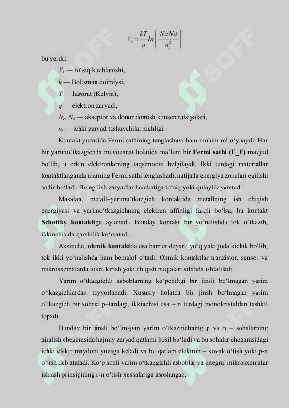 Yarimo‘tkazgichlarda kontakt hodisalari 7