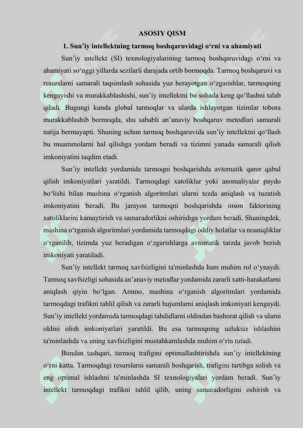 Sun’iy intellekt asosida tarmoq boshqarish texnologiyalari 4
