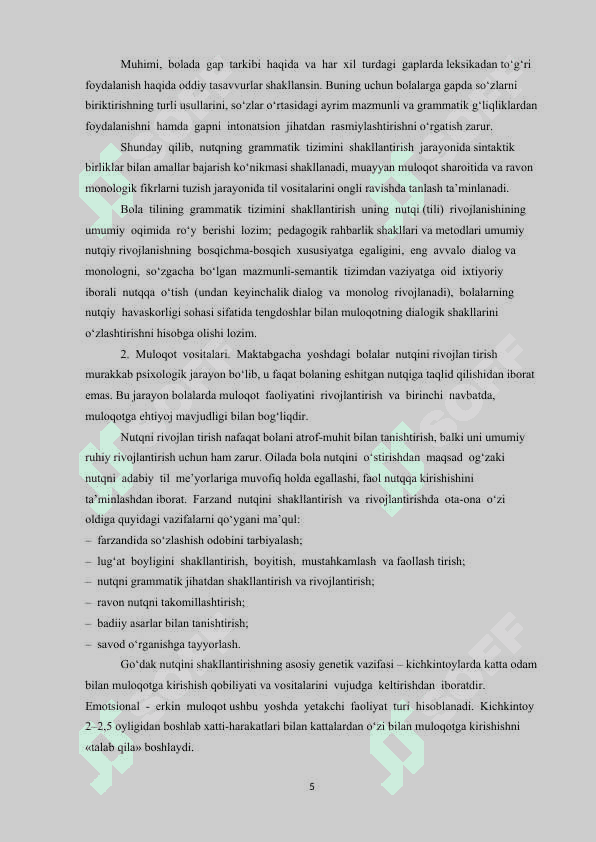 MAKTABGACHA TA’LIM TASHKILOTLARIDA O’RTA YOSHDAGI BOLALAR NUTQNI O’STIRISH 5