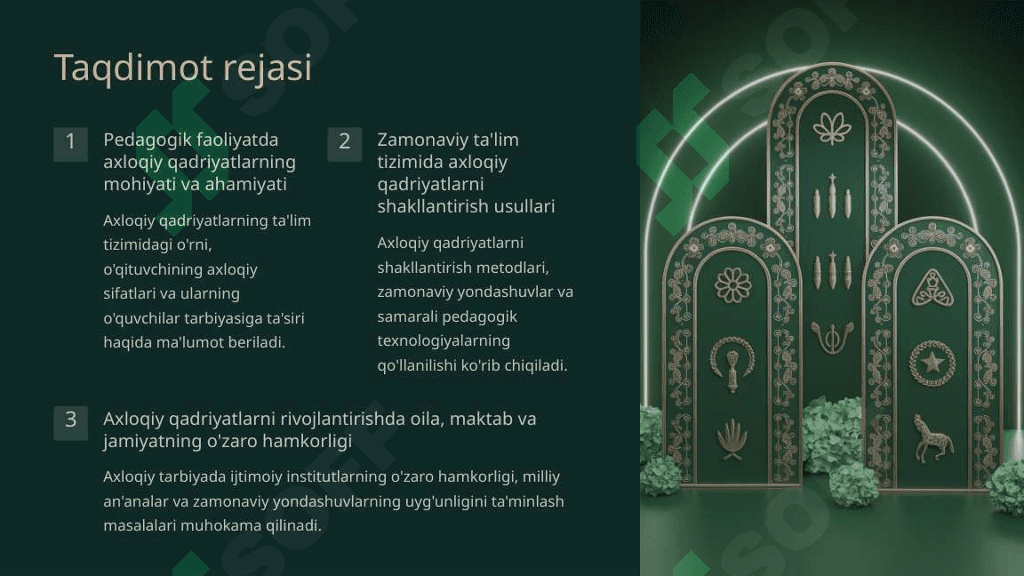 Pedagogik faoliyatda axloqiy qadriyatlarning tutgan o'rni 2