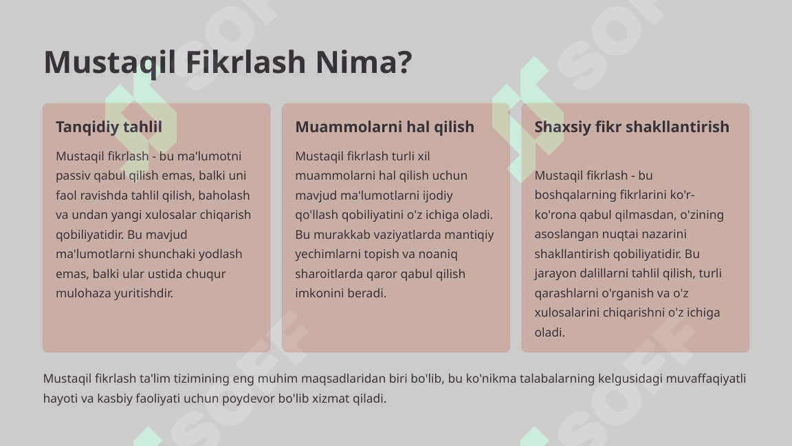 Talabalarda Mustaqil Fikrlash Ko'nikmasini Rivojlantirish 3