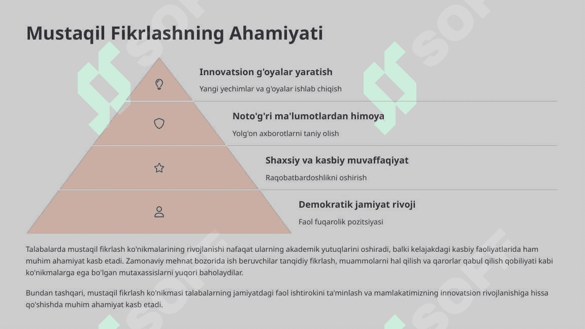 Talabalarda Mustaqil Fikrlash Ko'nikmasini Rivojlantirish 4