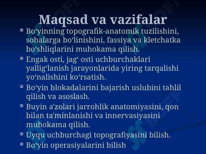 Boʻyin sohasining klinik anatomiyasi. 3