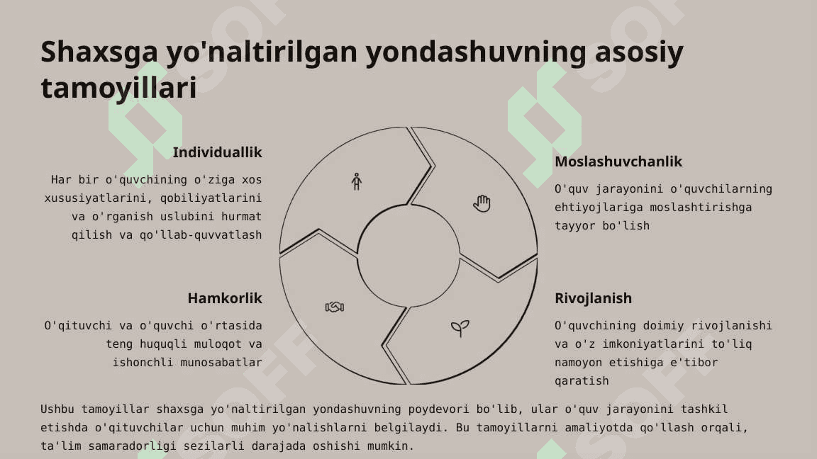 Ta'limda shaxsga yo'naltirilgan yondashuvning afzalliklari 4