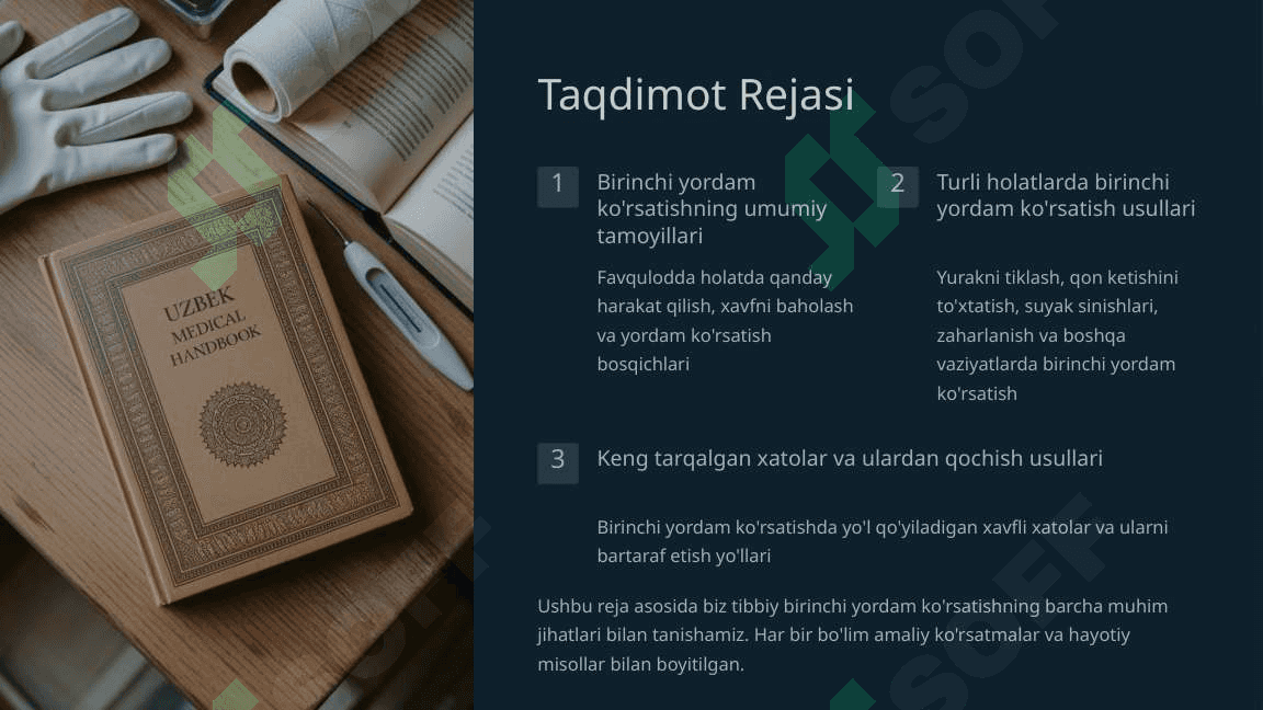 Birinchi Tibbiy  Yordam Ko'rsatish Asosiy Qoidalar 2