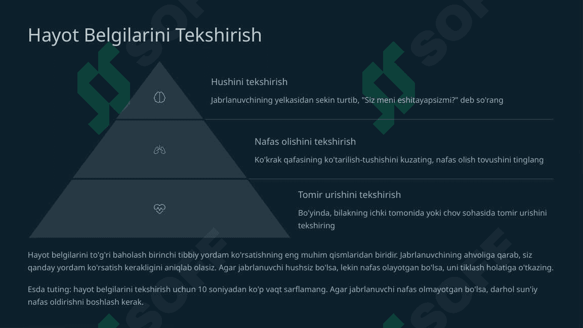 Birinchi Tibbiy  Yordam Ko'rsatish Asosiy Qoidalar 4