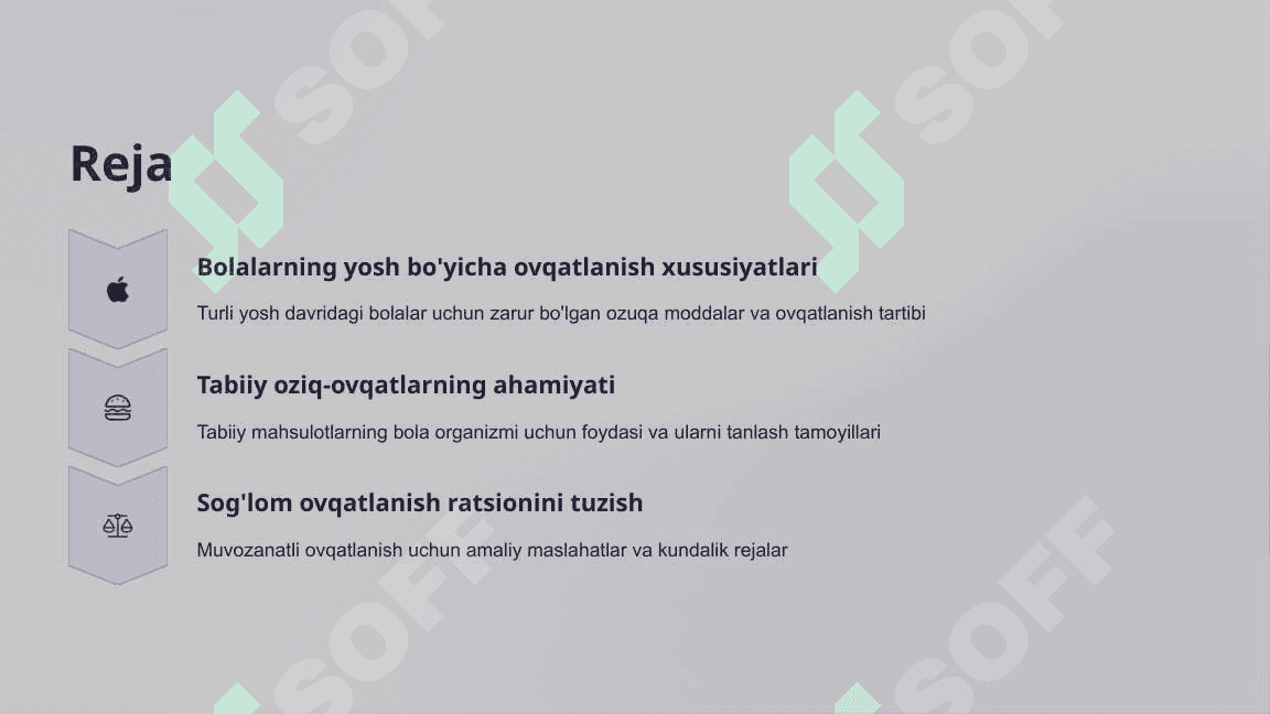 Yosh bolalarni ovqatlanish ratsioni va tabiiy ovqatlanish 2
