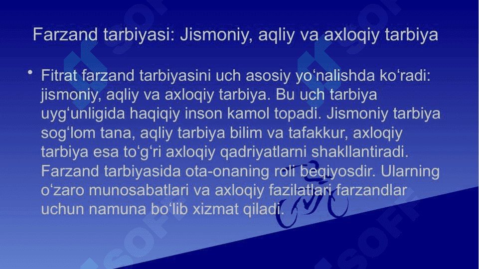 Abdurauf Fitratning Oila asari dagi oila qurish tartiblari va farzand tarbiyasiga oid g'oyalar 8