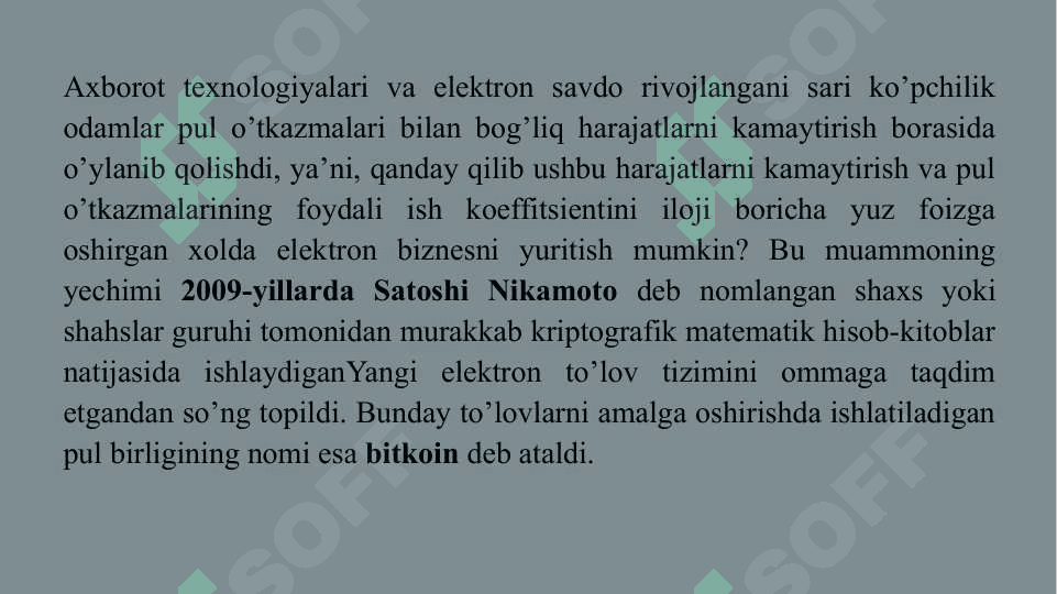 Kriptovolyutalar bozorning asosiy hususiyatlari 4