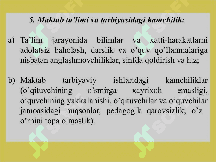 TARBIYASI   QIYIN   BOLALAR   VA O’SMIRLAR   BILAN   ISHLASHDAGI MUAMMOLAR   PSIXOLOGIK   TALAB   VA   TAVSIYALAR 8