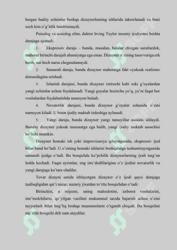 Tovarlar dizayni va unda ranglar uyg’unligini ta’minlashning xususiyatlari 7