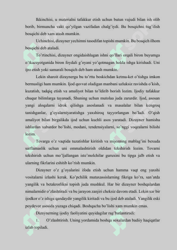 Tovarlar dizayni va unda ranglar uyg’unligini ta’minlashning xususiyatlari 8