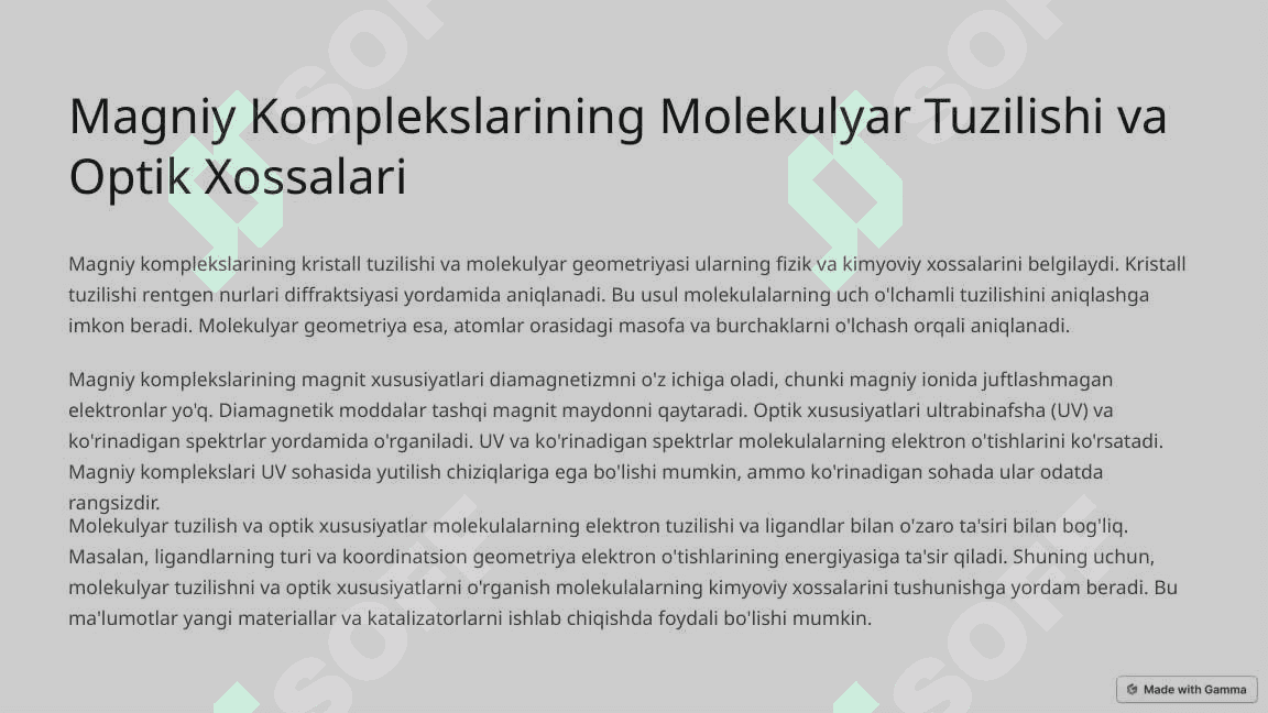 Mg, Xr, Mn kompleks birikmalari 4