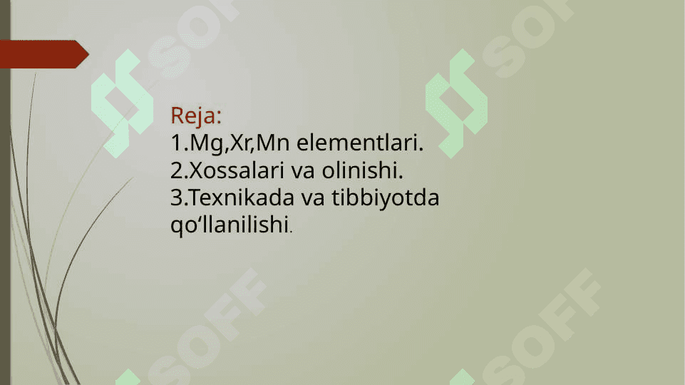 Mg, Xrom, Marganes 2