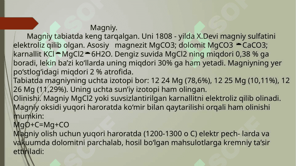 Mg, Xrom, Marganes 3
