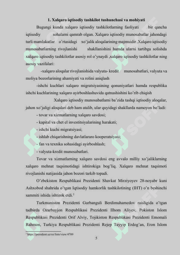 Xalqaro iqtisodiy tashkilotlar va ularning vazifalari 5