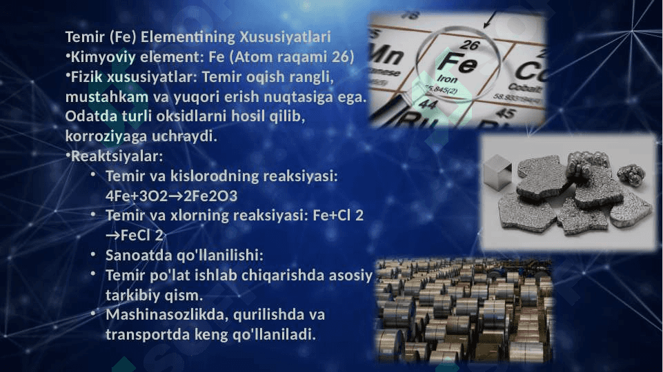 8-10-GURUH ELEMENTLARI. TEMIR ,NIKEL ,KOBALT. 4