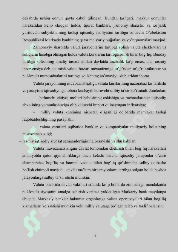 Xalqaro pul kredit munosabatlari va ulari tartibga solish 6