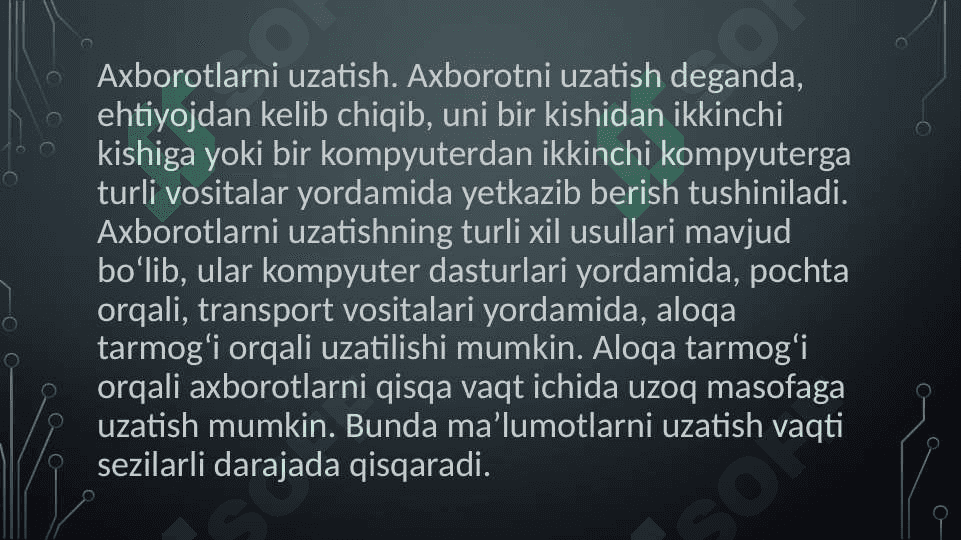 Axborotda matnlar bilan ishlash va media madaniyat 8