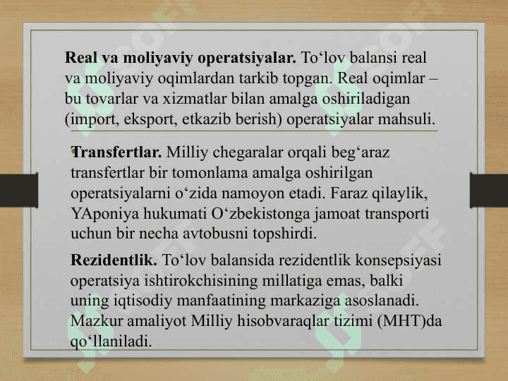 TO‘LOV BALANSINING IQTISODIY TAHLILI 6