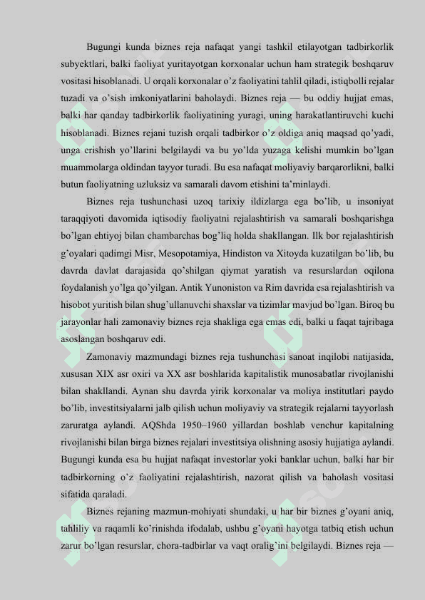 Biznes reja samaradorligini baholash 7