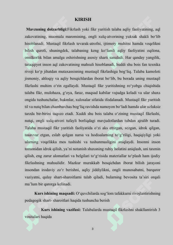 DARSDAN TASHQARI TADBIRLAR VOSITASIDA TALABALARNING MUSTAQIL TAFAKKURINI SHAKLLANTIRISH 3