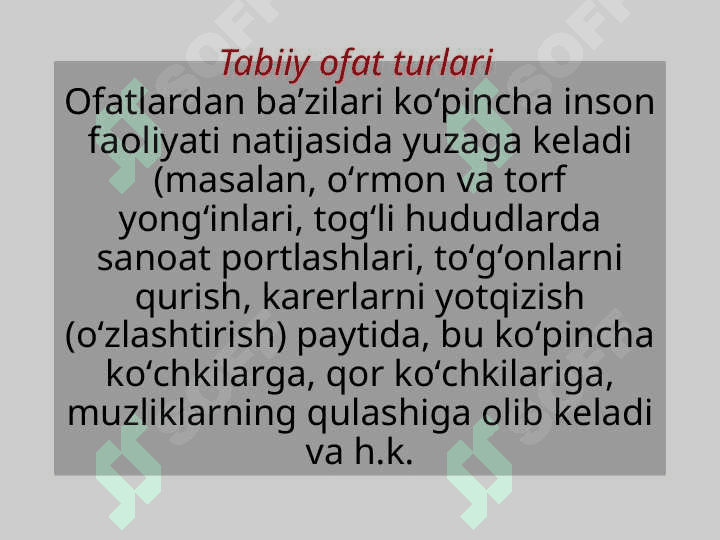 Tabiiy ofatlar va ularning oqibatlari 3