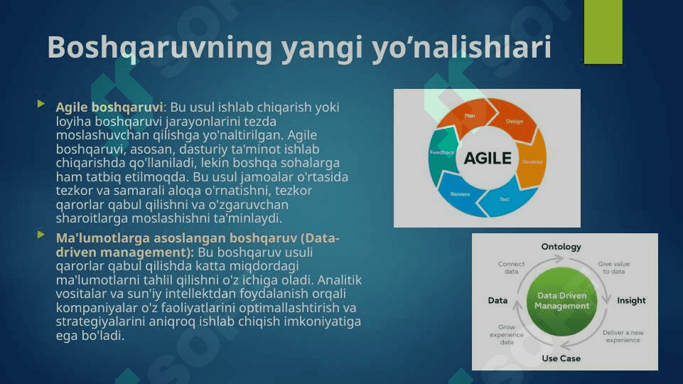 Boshqaruvning yangi yo'nalishlariga ko'ra menejerning maxsus xususiyatlari 3