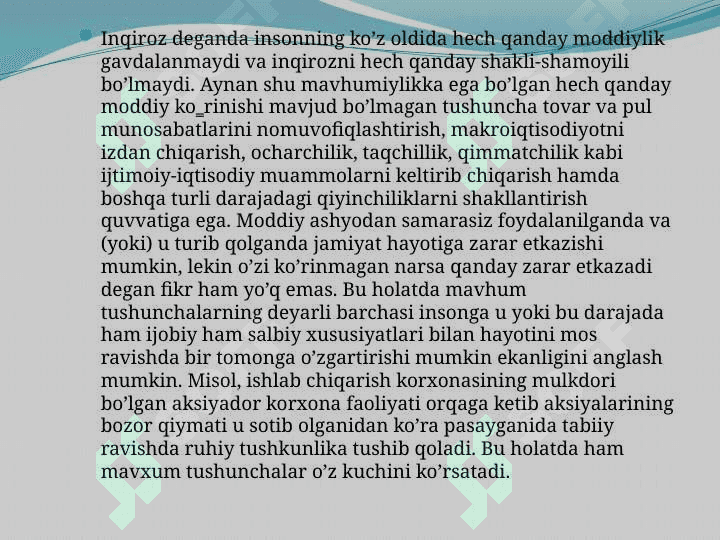 Sanoatda inqirozga qarshi boshqaruv. 2