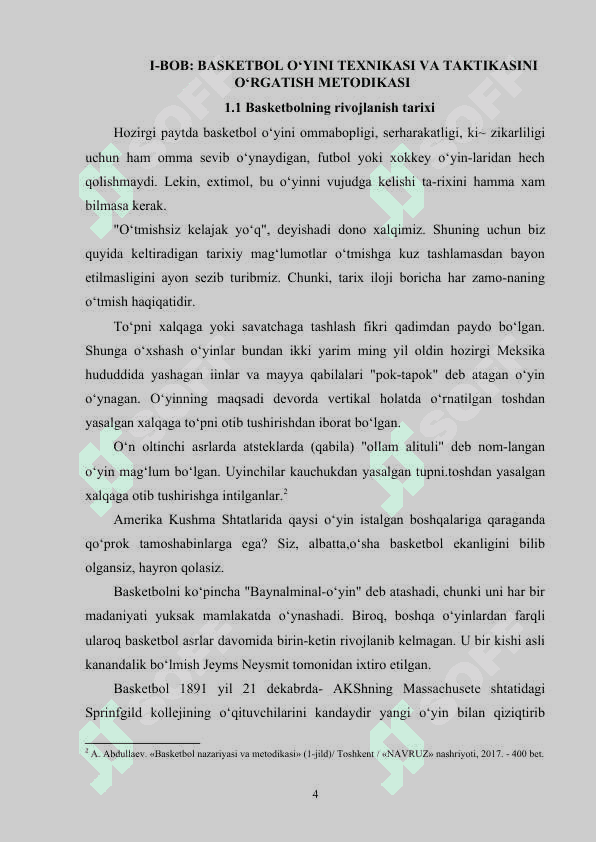 Basketbolning kelib chiqishi va rivojlanish tarixi 4