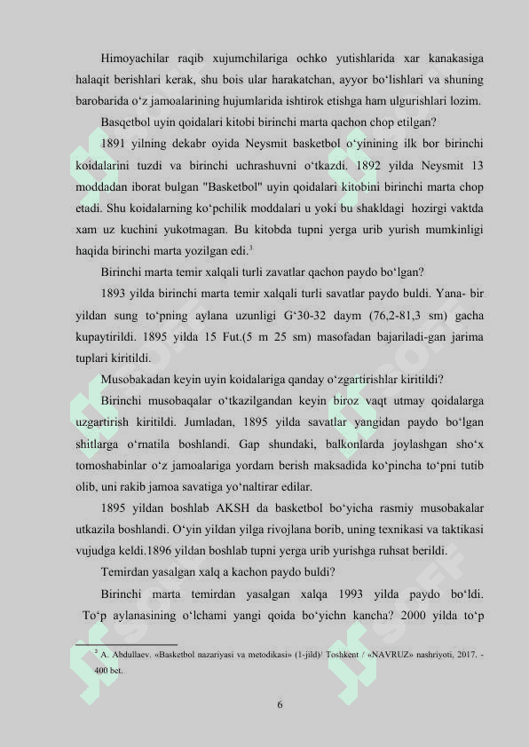 Basketbolning kelib chiqishi va rivojlanish tarixi 6