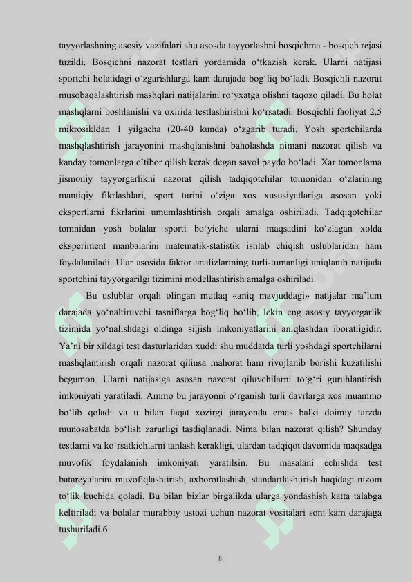 DASTLABKI O’RGATISH BOSQICHIDAGI GANDBOLCHILARNI JISMONIY SIFATLARINI TARBIYALASH 8