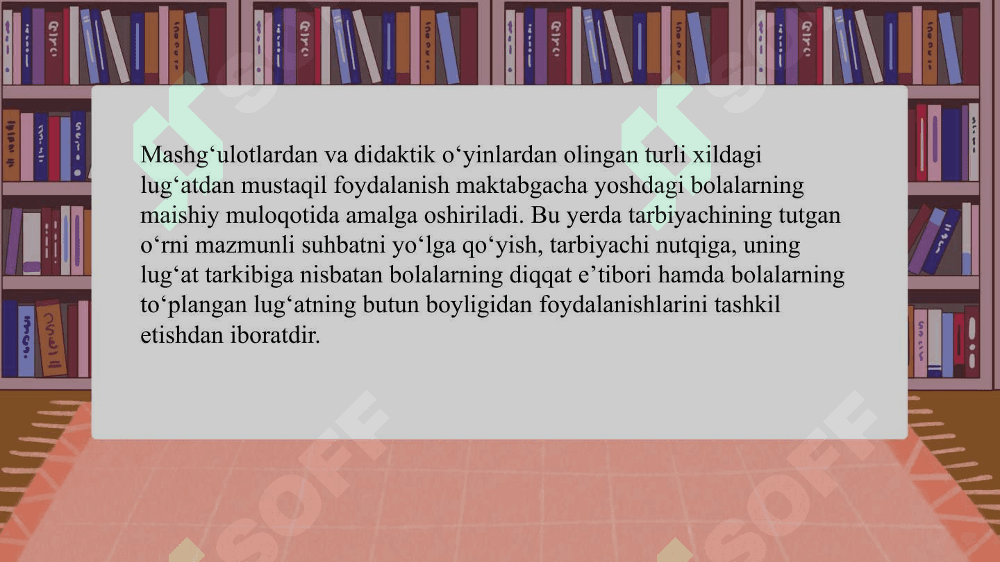 Bolalar lug‘atini boyitishda ta’limiy o‘yinlar. 8