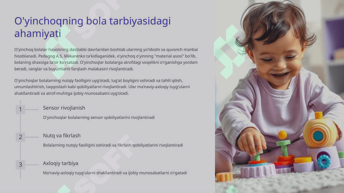 O‘yinchoq va predmetlarga qarab hikoya qilishga o‘rgatish 2