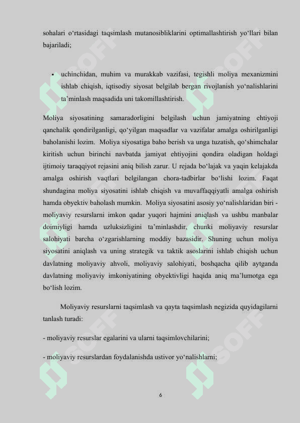 davlat moliyaviy infratuzulmasining asosiy elementlari 6