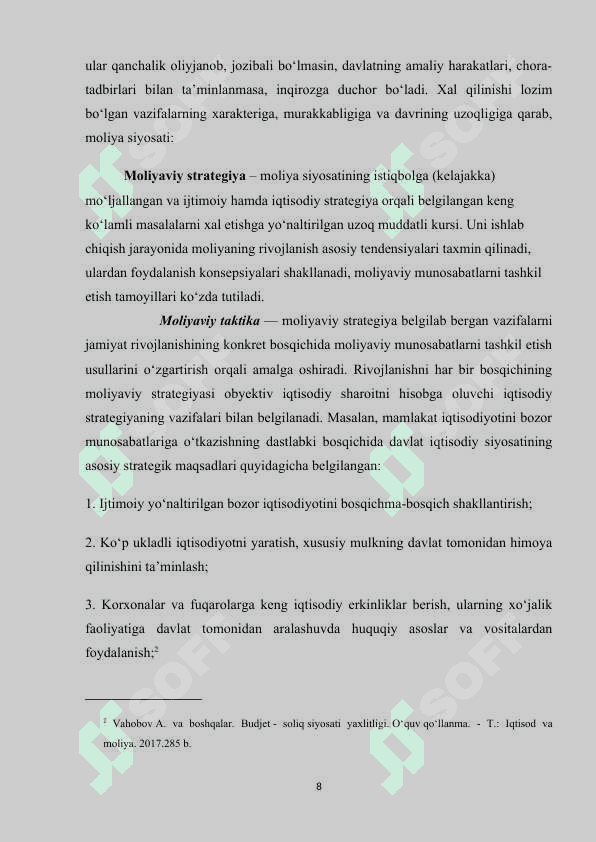davlat moliyaviy infratuzulmasining asosiy elementlari 8