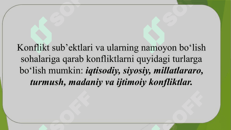 Ijtimoiy tizimning turli sohalarida uchraydigan konfiliktlar 2