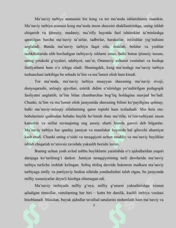 MA`NAVIY, JISMONIY, SOG’LOM VA BARKAMOL AVLODNI TARBIYALASHDA OTA-ONANING O`RNI 5