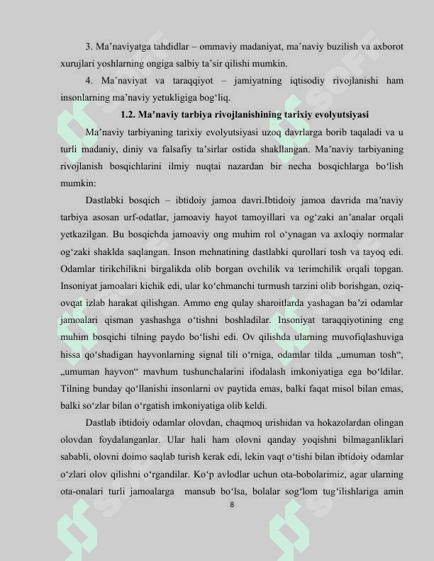 MA`NAVIY, JISMONIY, SOG’LOM VA BARKAMOL AVLODNI TARBIYALASHDA OTA-ONANING O`RNI 8