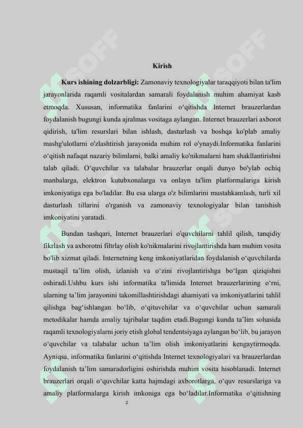 INFORMATIKA FANLARINI  O‘QITISHDA INTERNET BRAUZERLARDAN FOYDALANISHNING O‘RNI VA AHAMIYATI 2