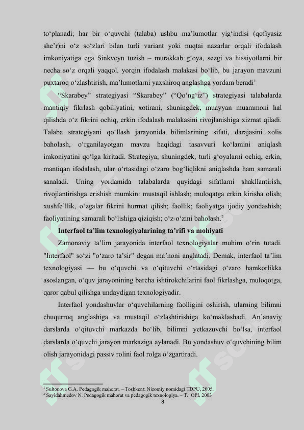 Interfaol taʼlim texnologiyalari mavzusida kurs ishi 1