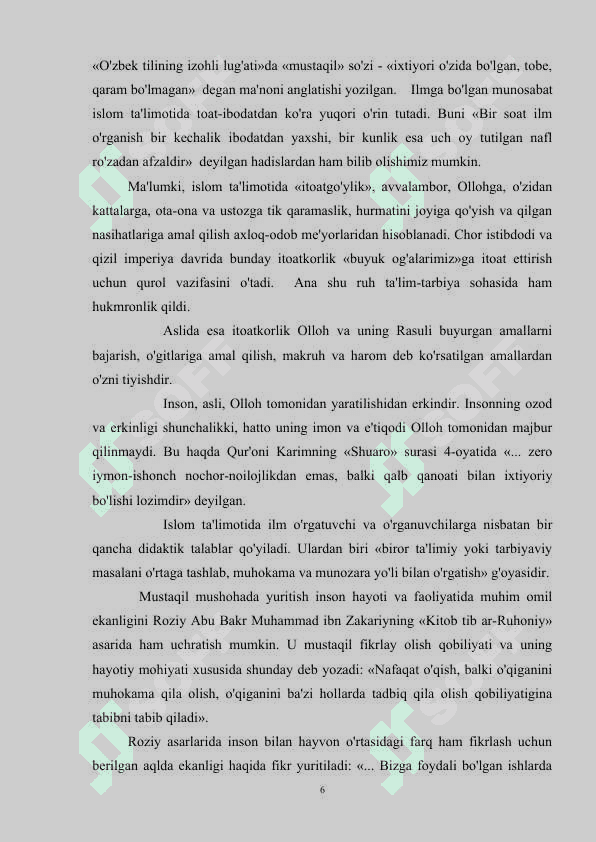 BADIIY ASARLAR ASOSIDA BOSHLANG‘ICH SINF O‘QUVCHILARINI MUSTAQIL FIKRLASHGA O‘RGATISH METODIKASI 6