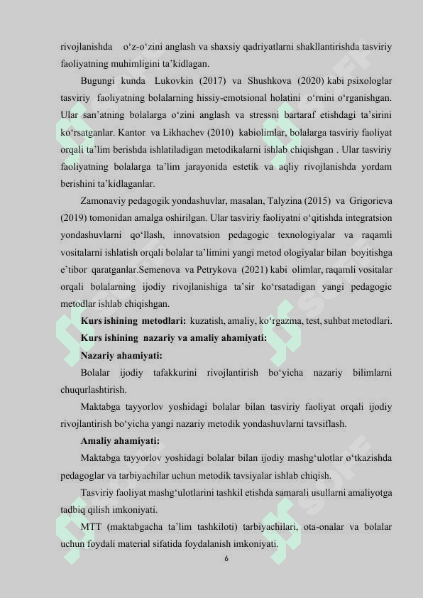 Maktabga tayyorlov yoshidagi bolalar guruhida tasviriy faoliyat mashg‘ulotlari 6