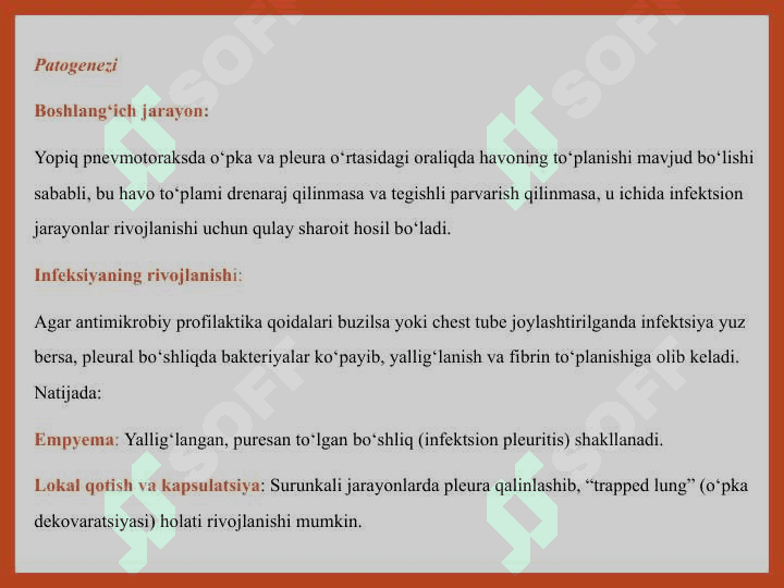 Ko‘krak qafasi va Qorin bo‘shlig‘i xirurgik infeksiyasi - Кўкрак қафаси ва Қорин бўшлиғи хирургик инфекцияси 4