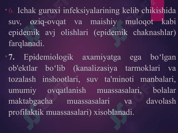 Ichak infeksiyalari, enteral virusli gepatitlar epidemiologiyasi va profilaktikasi 8
