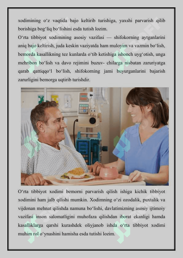 BEMORLARNING OVQATLANISHINI TASHKIL QILISH VA NAZORAT QILISH 4