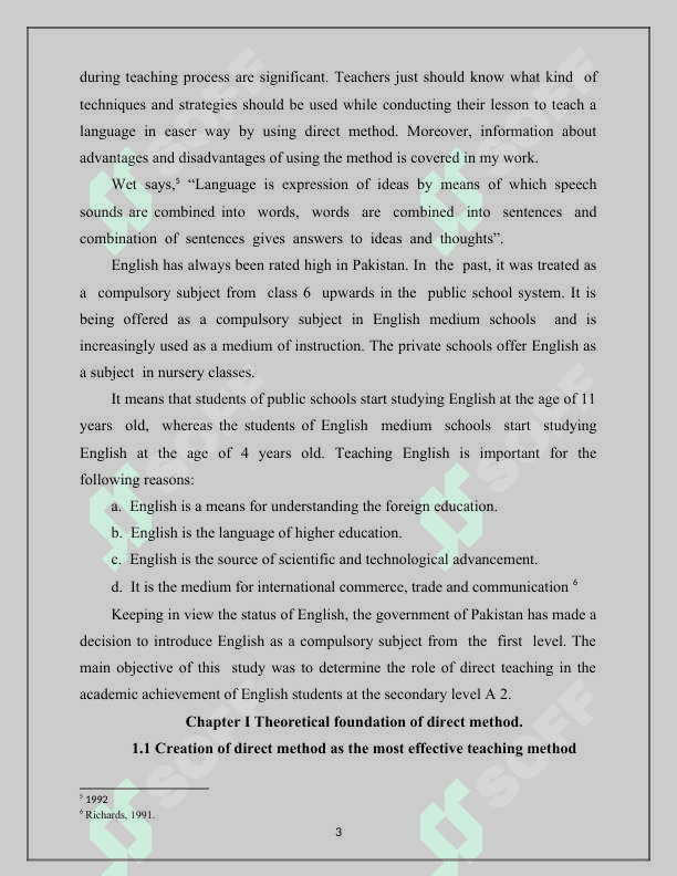Theme The role of the direct method in teaching english A2 level of students 3